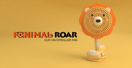 Fanimal (Lion) Clip-on Stroller Fan USB/Battery Powered - Fanimal (Lion) Clip-on Stroller Fan USB/Battery Powered TC-036LN